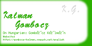 kalman gombocz business card